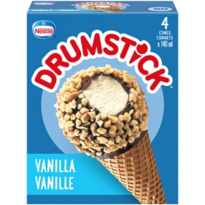 Nestlé Drumstick Frozen Dessert Cones Vanilla 4 x 140 ml