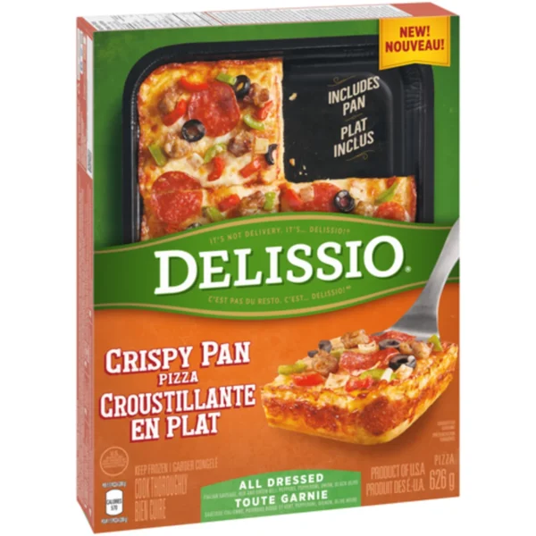 Delissio Frozen Crispy Pan Pizza All Dressed 626 g - Image 2