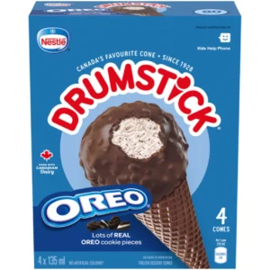 Nestlé Drumstick Frozen Dessert Cones Oreo 4 x 135 ml