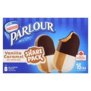 Parlour Ice Cream Bars Half Dipped Vanilla Caramel 16 x 80 ml