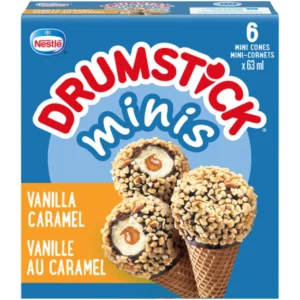 Nestlé Drumstick Frozen Minis Dessert Vanilla Caramel 6 x 63 ml