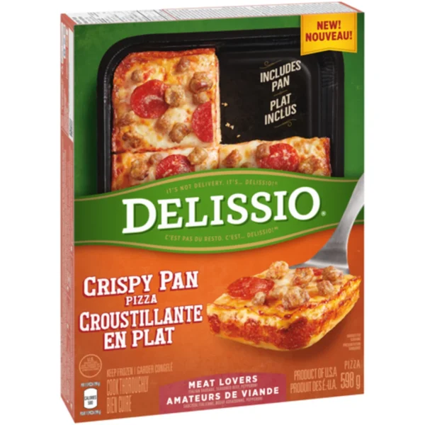 Delissio Frozen Crispy Pan Pizza Meat Lovers 598 g - Image 2