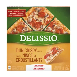Delissio Frozen Thin Crispy Crust Pizza Canadian 520 g