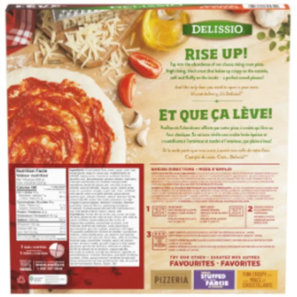 Delissio Frozen Pizza Rising Crust Bacon Cheeseburger 801 g - Image 2