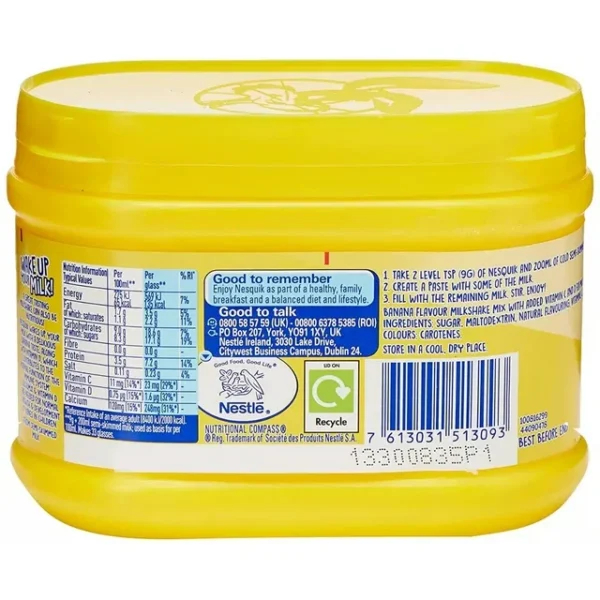Nestle Nesquik Banana Milkshake Mix 300g - Image 5