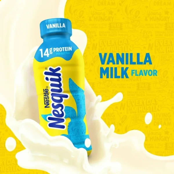 Nesquik Vanilla Flavored Low-Fat Milk, Ready to Drink Low-fat Milk,14 fl o 14 fl oz - Image 4