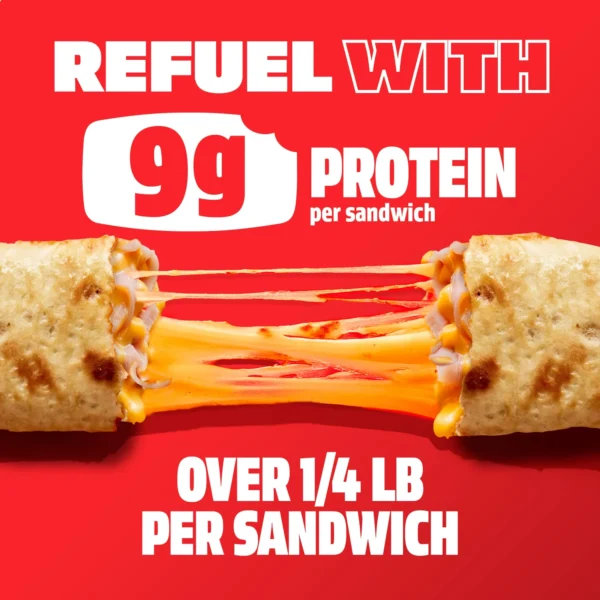 Hot Pockets Hickory Ham and Cheddar, Air Fryer Snacks, Frozen Sandwiches 4.5 oz - Image 5