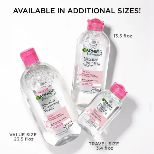 Garnier Micellar Cleansing Water 400ML Pink Feature Only 13.5 fl oz - Image 2