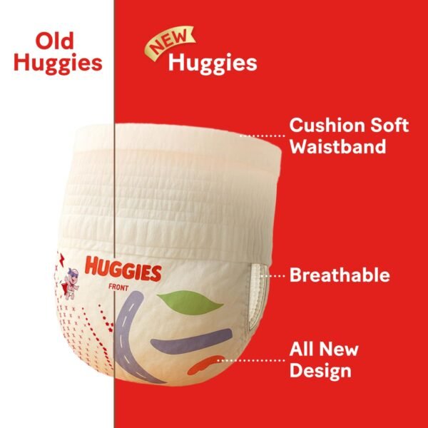 Huggies Complete Comfort Wonder Pants | Pant Style Baby Diapers Large Size, 64 Count | Fastest Absorbing Diaper, Prevents Diaper Rash, Ideal for 9 to 14 Kgs - Image 5