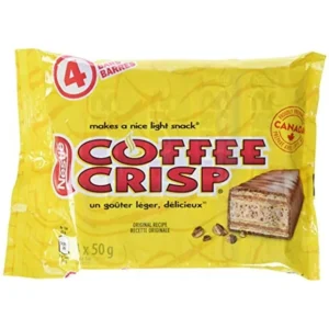 Canada Candy Coffee Crisp Chocolate Bar 4 X 50Gram Bars. Imported From Canada. (Basic)