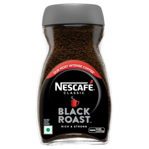 Nescafe Classic Black Roast Instant Coffee | Roasted Longer For A Stronger Cup