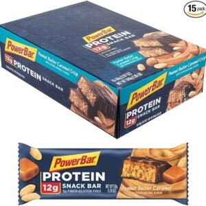 PowerBar Protein Snack Bar, Peanut Butter Caramel, 50 Gram, 1.76 Ounce 15 count