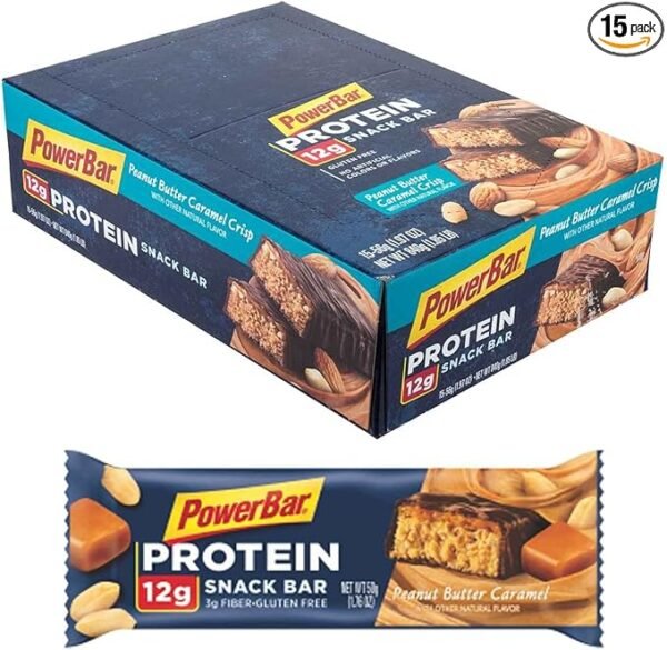 PowerBar Protein Snack Bar, Peanut Butter Caramel, 50 Gram, 1.76 Ounce 15 count