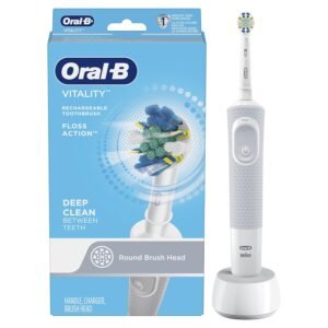 Oral-B Vitality FlossAction Rechargeable Battery Electric Toothbrush with Brush Head and Automatic Timer, Powered by Braun