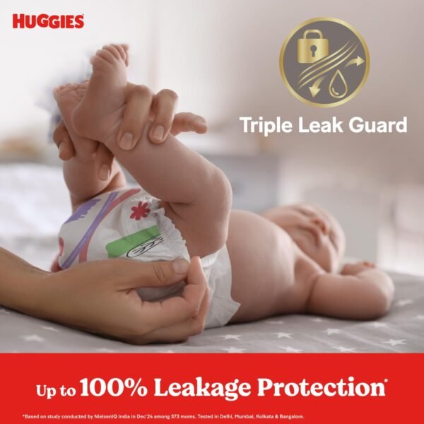 Huggies Complete Comfort Wonder Pants | Pant Style Baby Diapers XXL Size, 48 Count |Fastest Absorbing Diaper, Patented Dry Xpert Channel, Ideal for 15 to 25 Kgs - Image 6