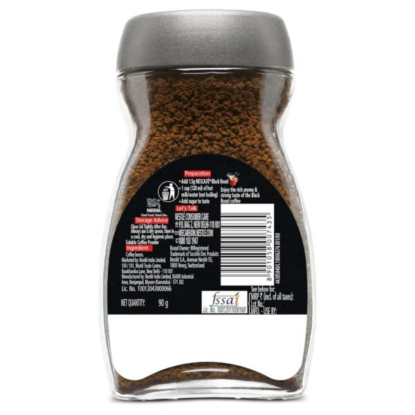 Nescafe Classic Black Roast Instant Coffee | Roasted Longer For A Stronger Cup - Image 4