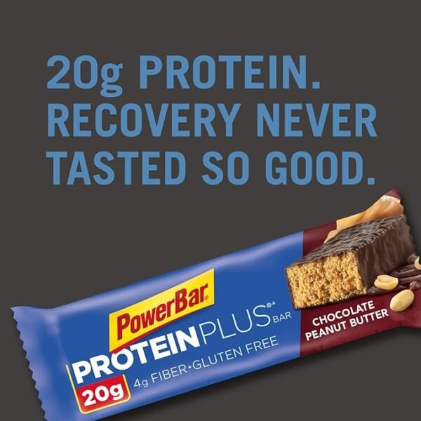 PowerBar Protein Plus Bar, Chocolate Peanut Butter, 2.12 Ounce (15 Count) (Packaging May Vary) - Image 3