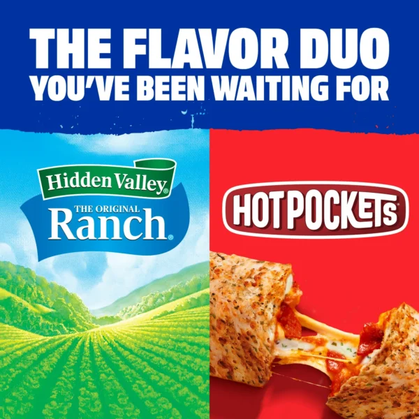 Hot Pockets Ranch Lovers Pepperoni Lovers, Hidden Valley Ranch, Sandwich Snacks, 17 oz, 4 pack (Frozen) - Image 2