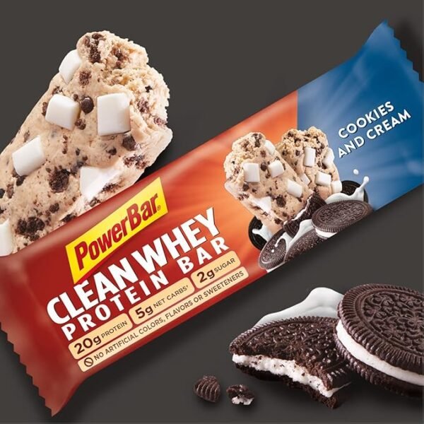 PowerBar Clean Whey Bar, Cookies and Cream, 2.12 oz Bar, (4 Count) - Image 2