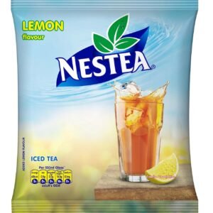 Nestea Iced Tea Lemon, 400 gram with Free Sipper, (makes 1 Litre) - Lemon Ice tea