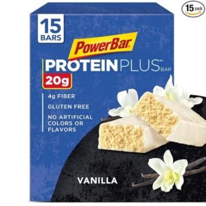PowerBar Protein Plus Bar, Vanilla, 2.11 Ounce (15 Bars)