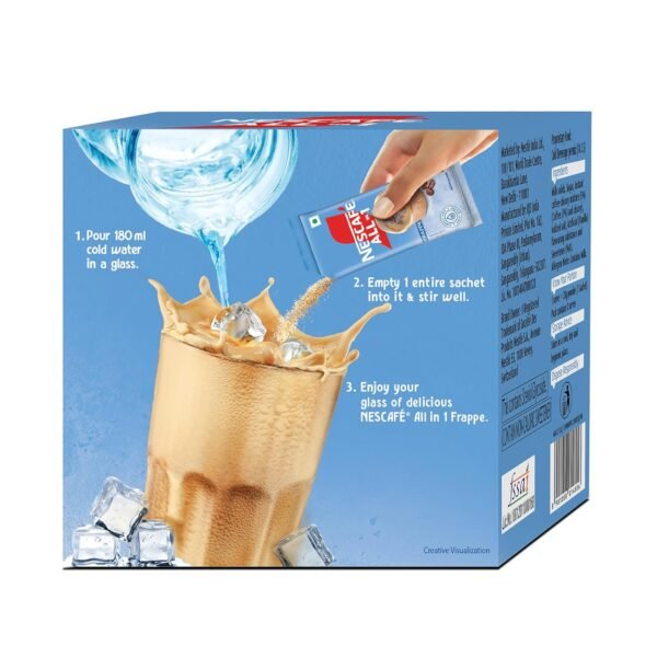 NESCAFE All in 1 Frappe | Instant Cold Coffee Premix - Just Add Cold Water | 224g (8 Sachets X 28g), Box - Image 5