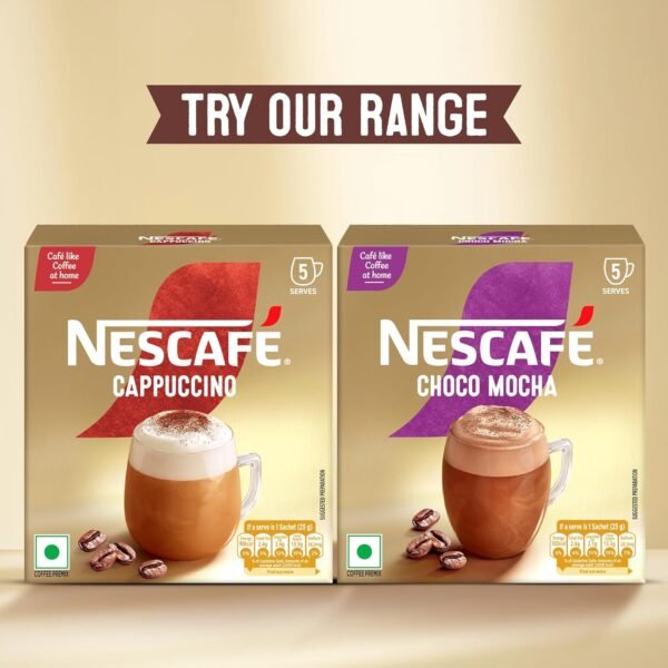 Nescafe Cappuccino | Frothy Delicious Coffee | Instant Coffee Premix Powder Just Add Hot Water | 125g - Image 3