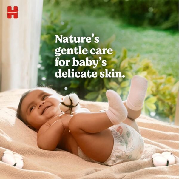 Huggies Nature Care Pants, Large Size (9-14 Kg) Premium Baby Diaper Pants, 52 Count, Made with 100% Organic Cotton - Image 5