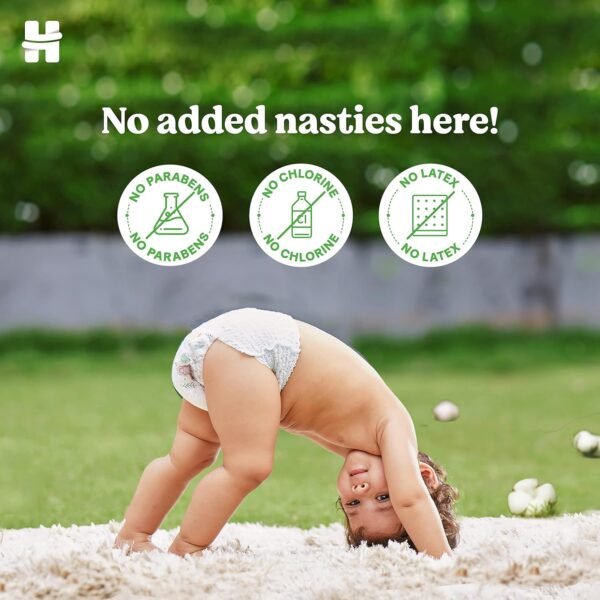 Huggies Nature Care Pants, Large Size (9-14 Kg) Premium Baby Diaper Pants, 52 Count, Made with 100% Organic Cotton - Image 6