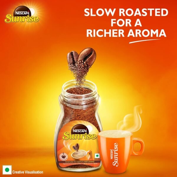 Sunrise Instant Coffee Powder|Strong Taste For The Perfect Start To Your Day|Coffee Chicory-Mix|190g /200g, Stabilo Pack, Bag - Image 6