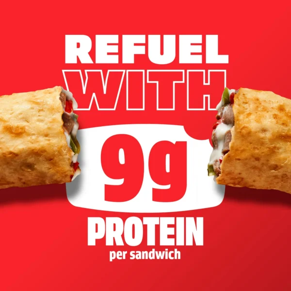 Hot Pockets Philly Steak and Cheese Seasoned Crust Sandwich Snacks, 54 oz, 12 Pack (Frozen) - Image 3
