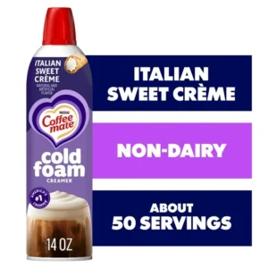 Coffee mate Non Dairy Italian Sweet Creme Flavored Cold Foam Coffee Creamer, 14 fl oz Can