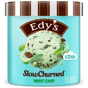 Edy’s/Dreyer’s Slow Churned Mint Chocolate Chip Light Ice Cream, 1.5 Qt