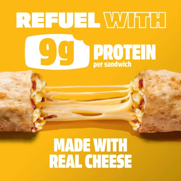 Hot Pockets Bacon Egg and Cheese, Frozen Snacks, Air Fryer Snacks, 9g Protein, 4PK 17 oz - Image 4
