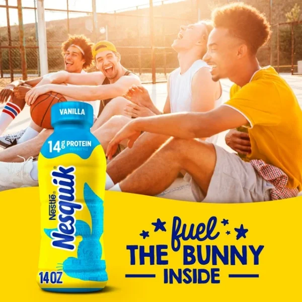 Nesquik Vanilla Flavored Low-Fat Milk, Ready to Drink Low-fat Milk,14 fl o 14 fl oz - Image 2