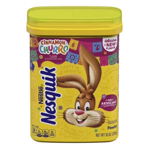 (3 pack) Nestle Nesquik Cinnamon Churro Powder, Drink Mix, 10 oz Can